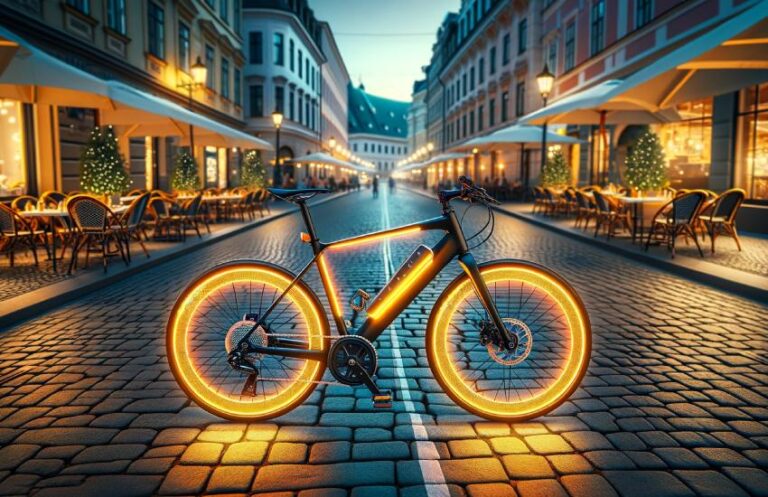 LED verlichting op een fiets